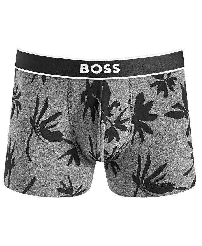

BOSS by Men's Trunk 24 Эластичные плавки с цветочным принтом Hugo Boss, серый