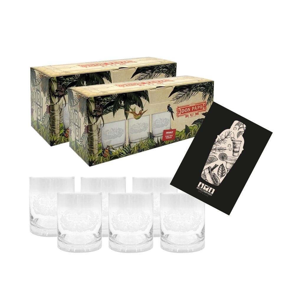 

Набор бокалов для лонг-дринков Don Papa Rum Tumbler - 6 стаканов для коктейлей Ron Bar