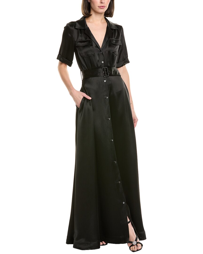 

STAUD Millie Maxi Shirtdress, черный
