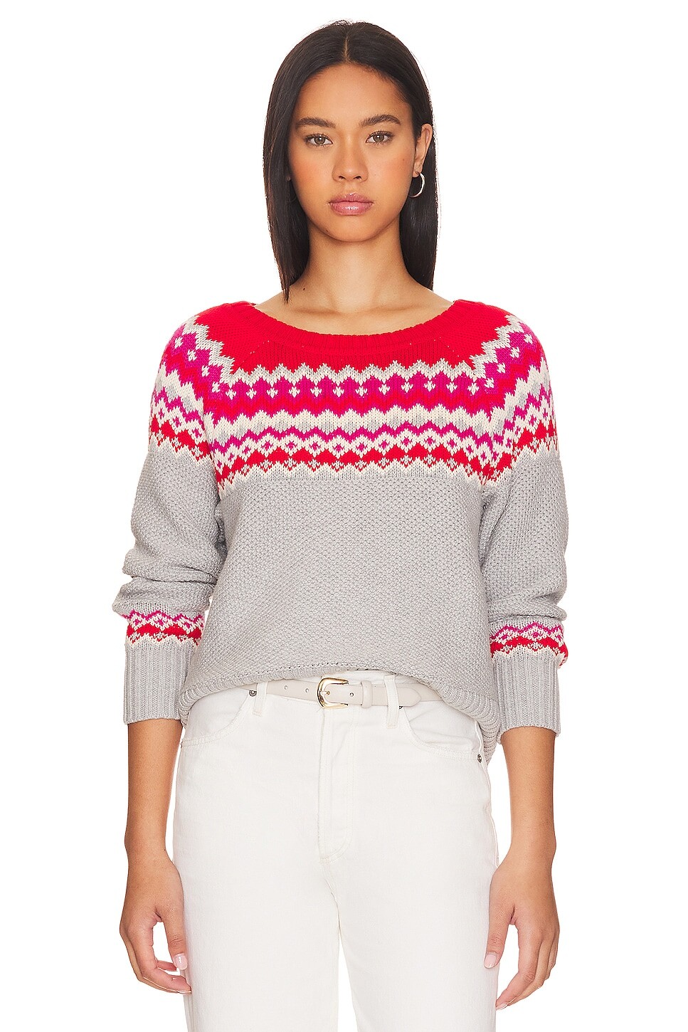 

Пуловер 525 Jen Fair Isle, цвет Medium Heather Grey Multi