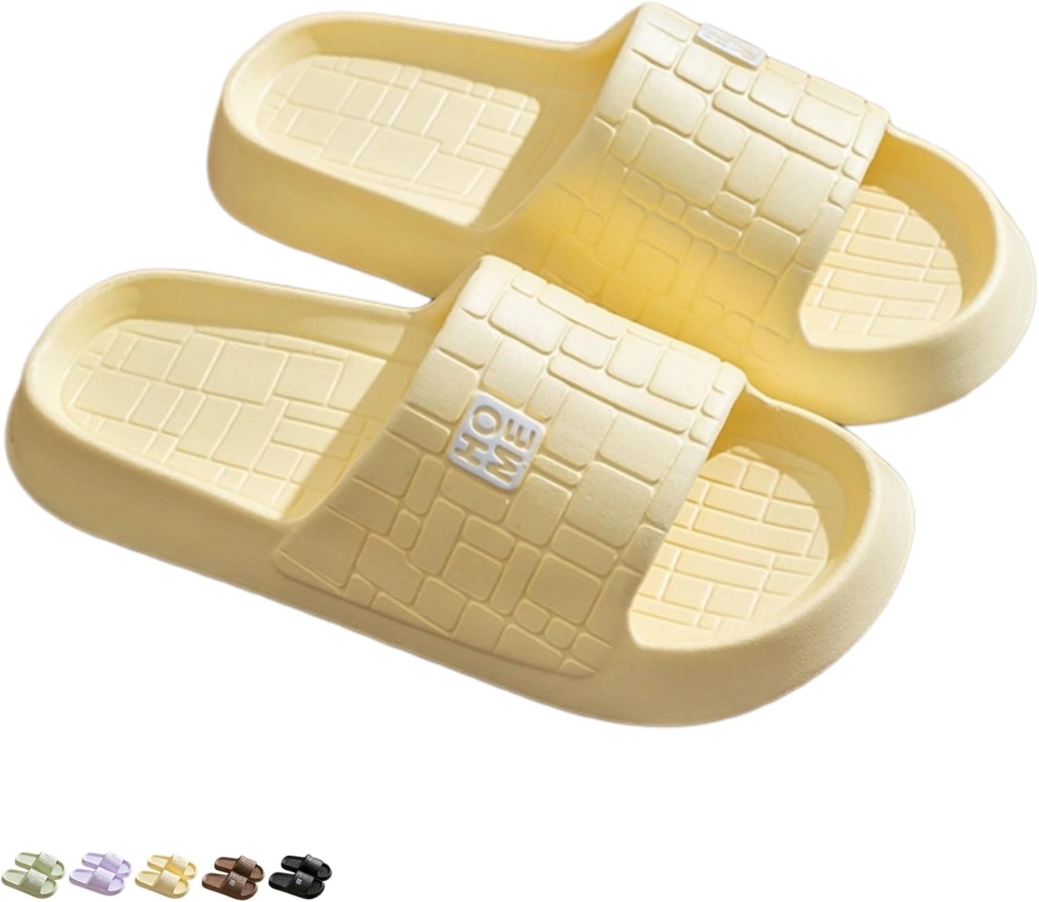 

Домашние сандалии iwhgrmp, пляжные сандалии, сланцы с шахматным узором для мужчин и женщин, летние сандалии, нескользящие шлепанцы для душа, открытый носок, толстая подошва, домашняя обувь, тапочки для ванной, желтый