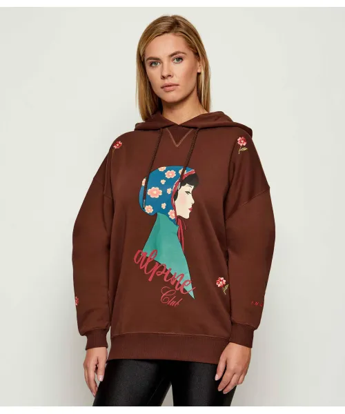 

Толстовка Oversize fit Inuikii, коричневый