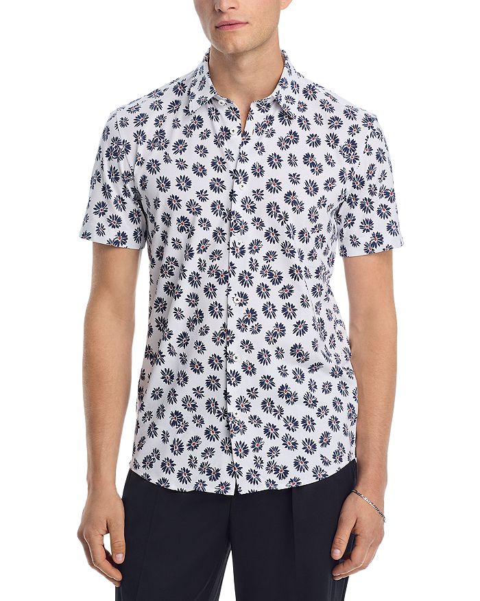 

Рубашка Performance Roan Slim Fit BOSS, синий
