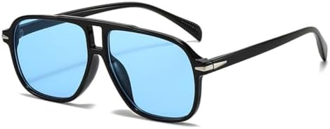 

Винтажные мужские солнцезащитные очки в крупной оправе, женские классические очки в большой оправе, спортивные очки, модные, яркие цвета, защита от ультрафиолета UV400 MTZJH, Black-blue