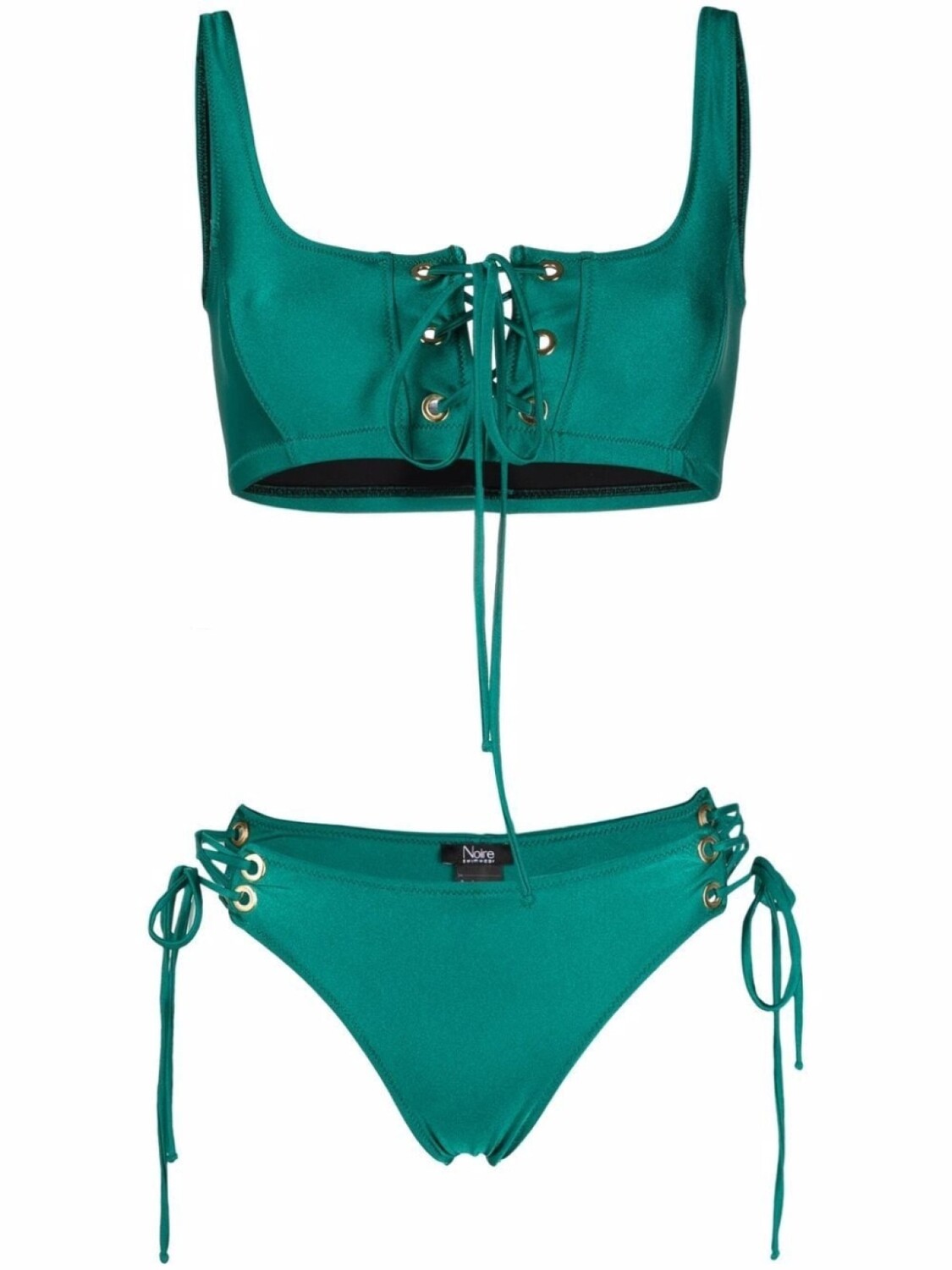 

Noire Swimwear бикини с эффектом металлик, зеленый