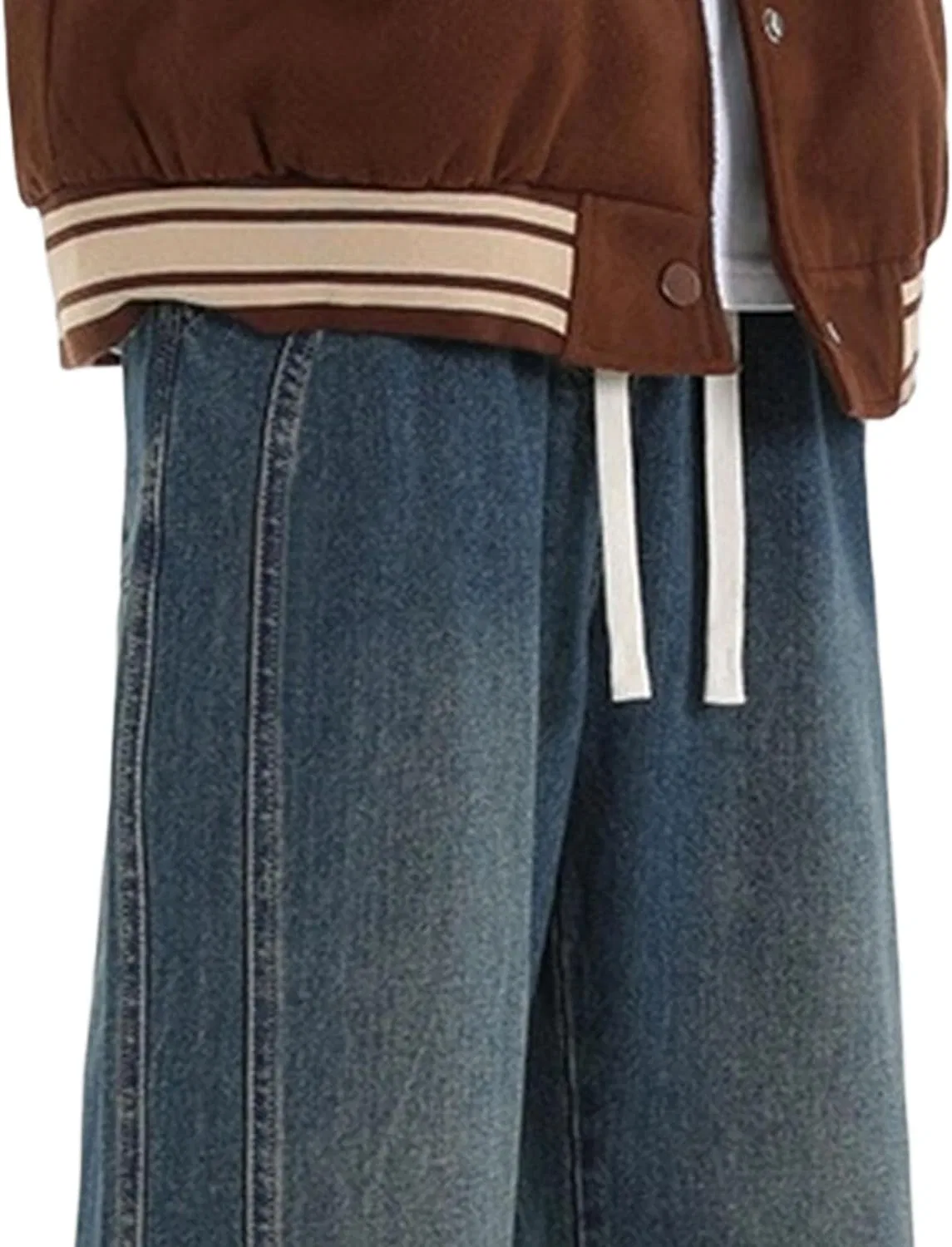 Джинсы прямого кроя Men Denim Pants, синие — фото 2