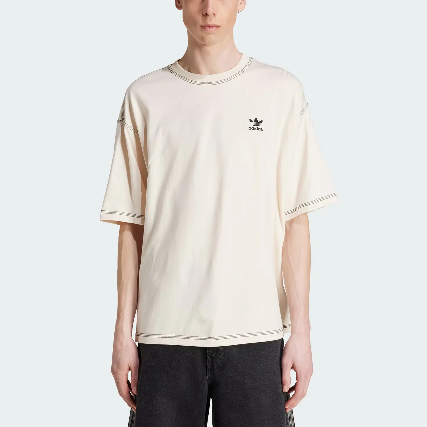 Футболка Trefoil Essentials Adidas Originals, светло-бежевый — фото 3