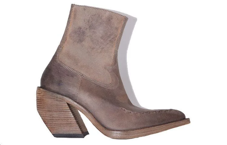 Acne Studios Кожаные ботинки мужские taupe — фото 3