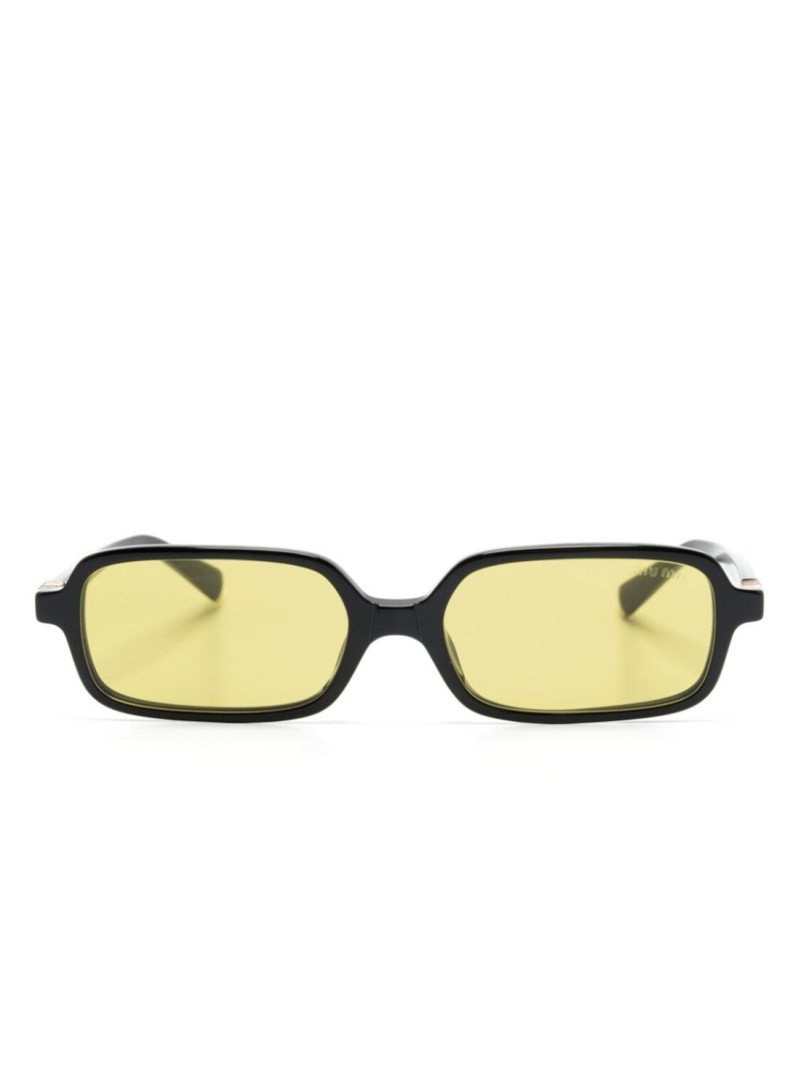 

Miu Miu Eyewear солнцезащитные очки в прямоугольной оправе с логотипом, черный