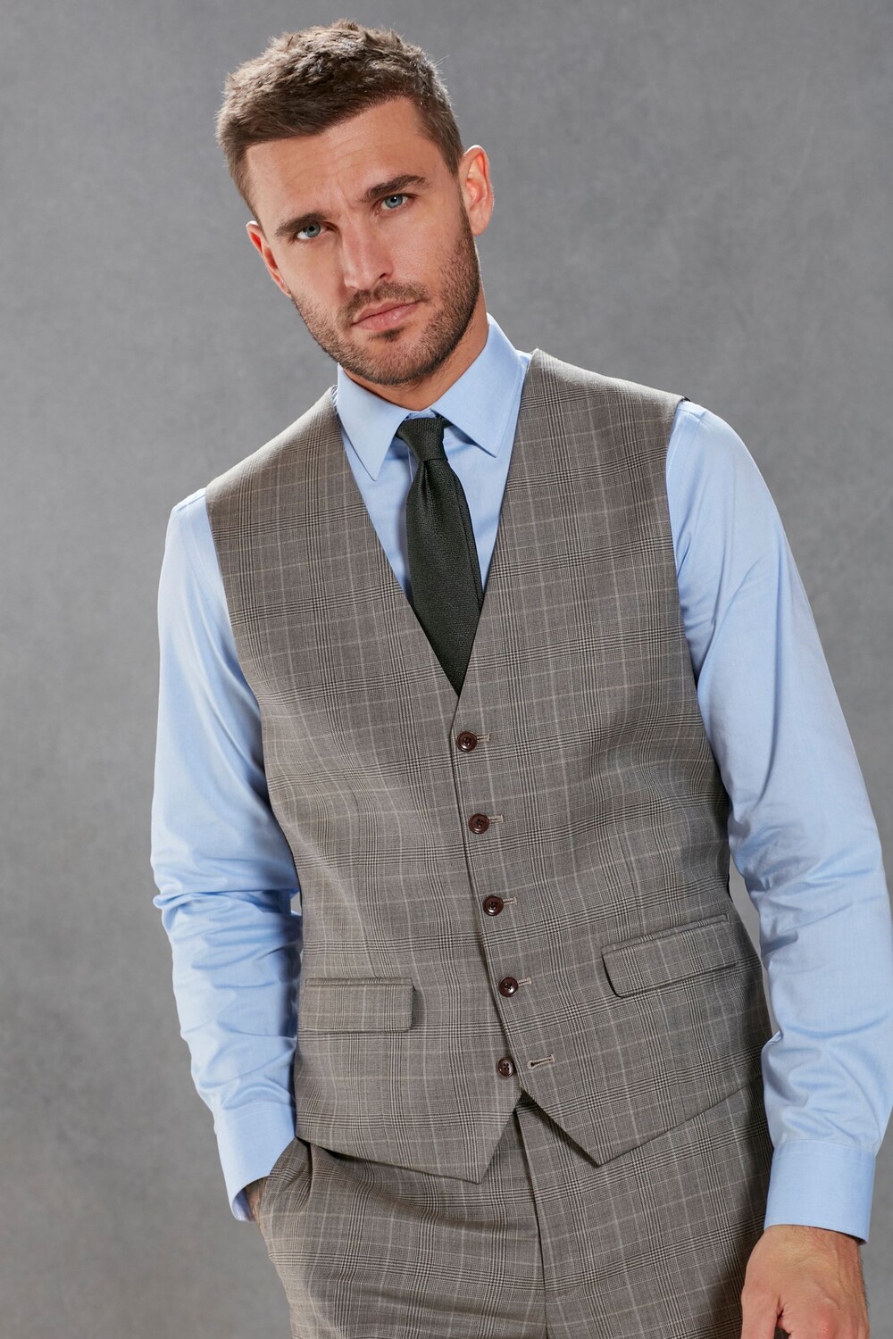 

Жилет в клетку Signature British Fabric Next