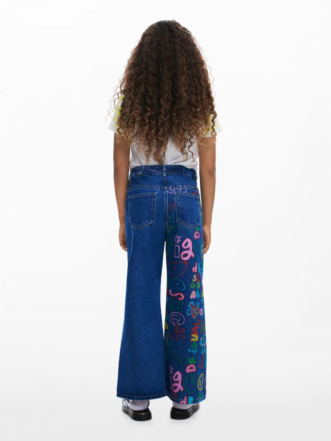 Джинсы Desigual свободного кроя Happy синего и лазурного цвета — фото 4