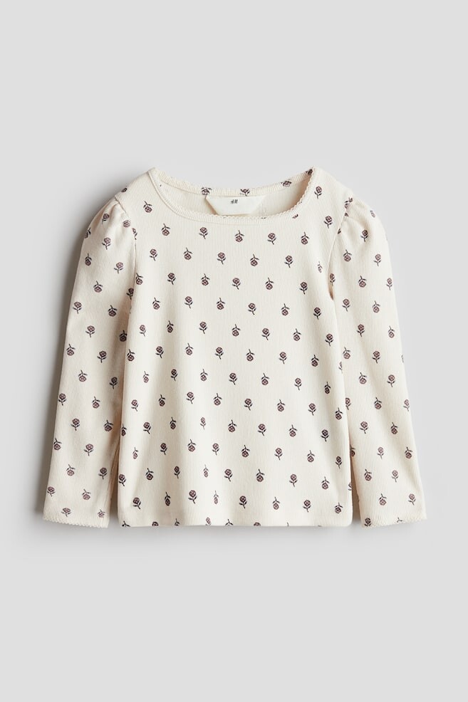

Рубашка из джерси с отделкой пико H&M, белый