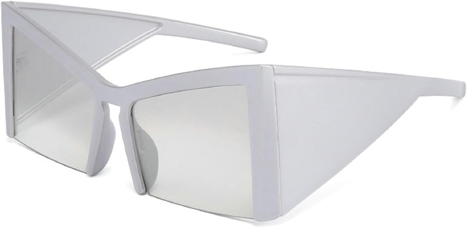 

Большие солнцезащитные очки «кошачий глаз» для женщин, тренды 2024 года, панк, полуободковые солнцезащитные очки для мужчин, стиль Y2K, уличная мода, солнцезащитные очки mincl, Silver