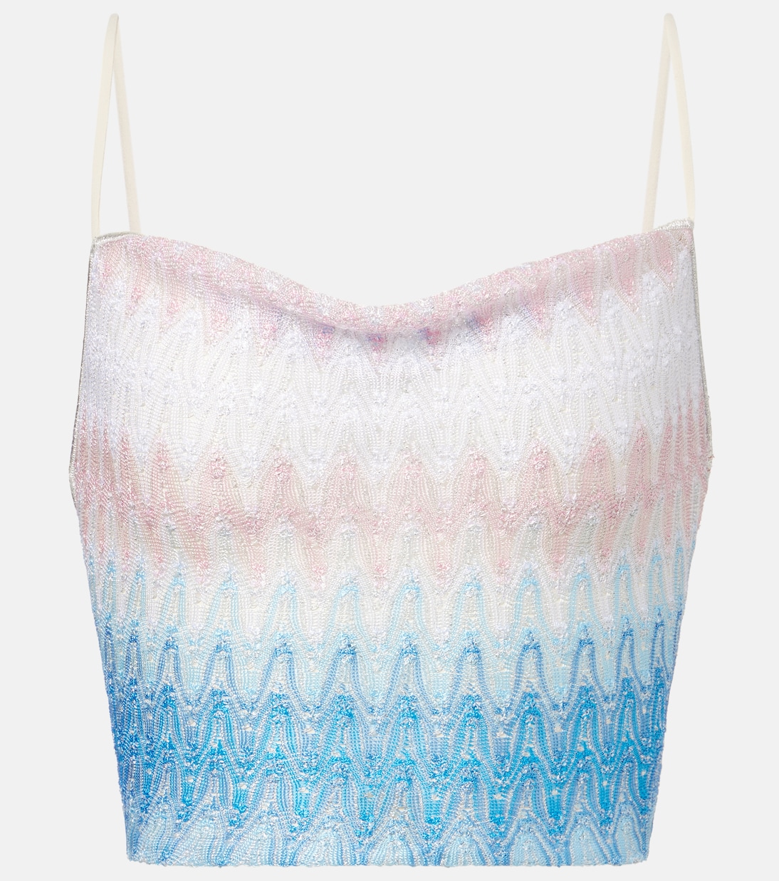 

Короткий топ с волнами Missoni, Blue And Pink Tones