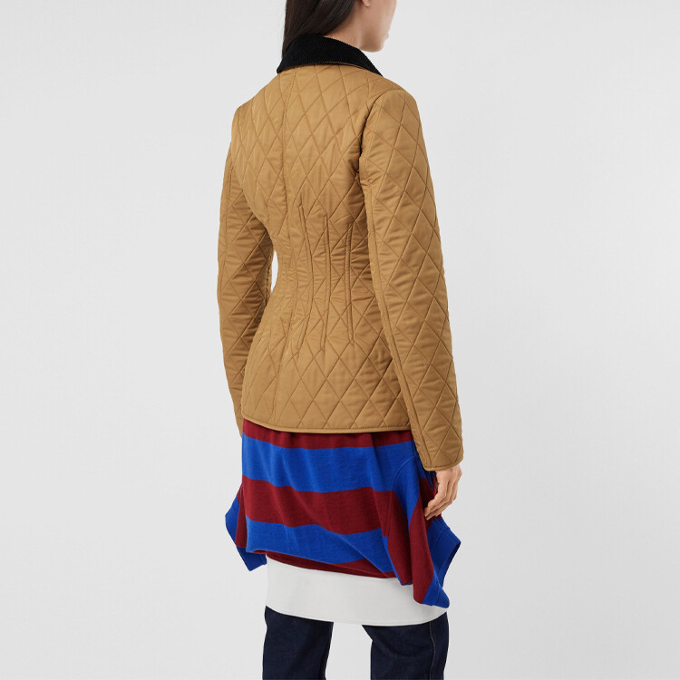 Куртка Burberry, женская, стеганая, кэмел — фото 4