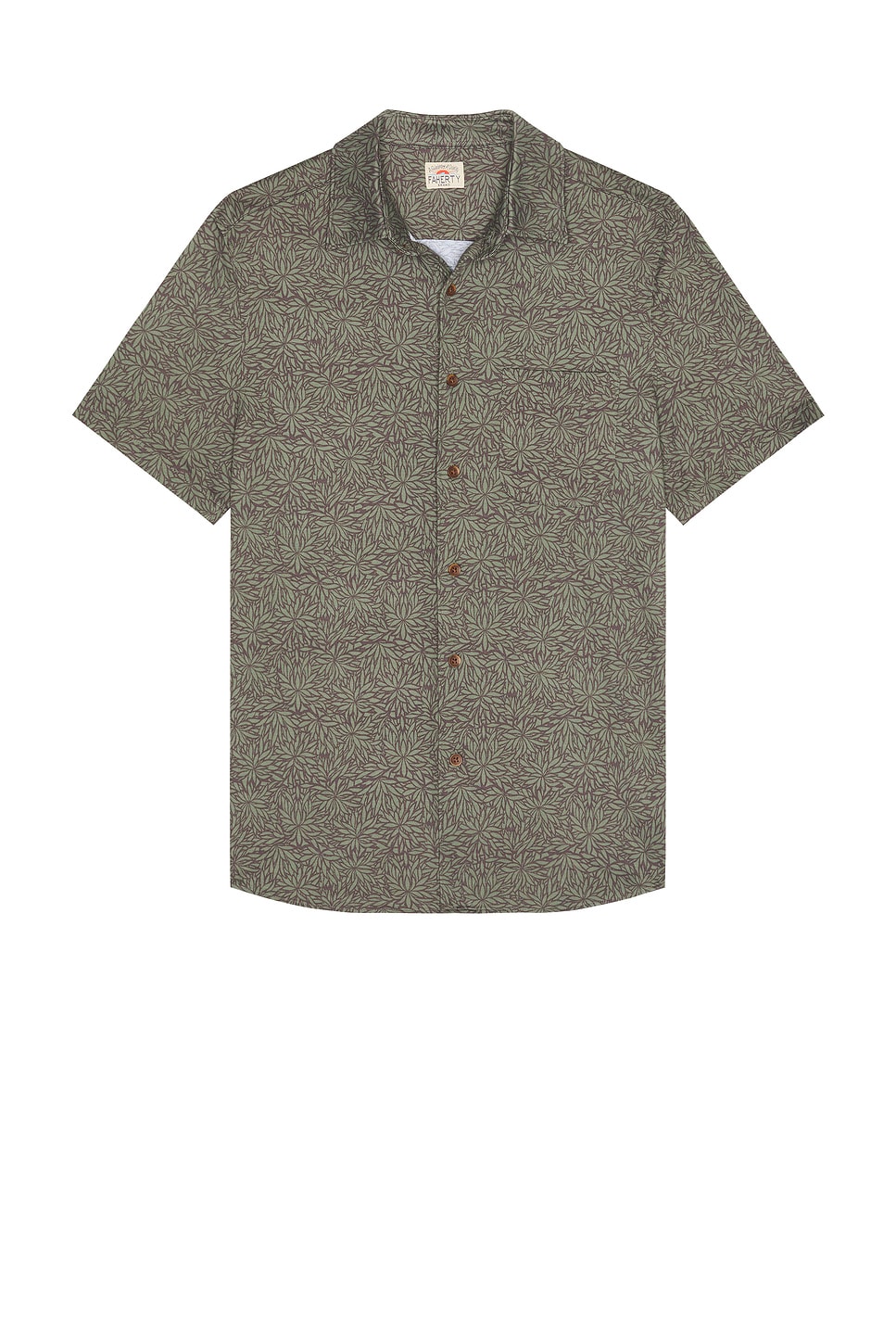 

Короткая рубашка Hermosa от Faherty, olive frond
