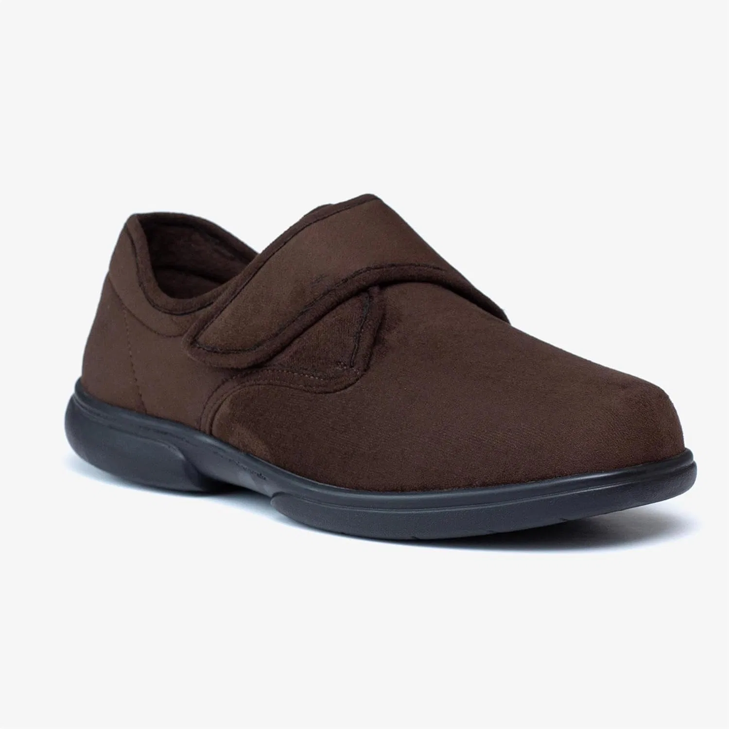 Мужские замшевые тапочки с очень широкой колодкой Tredd Well, Brown — фото 2