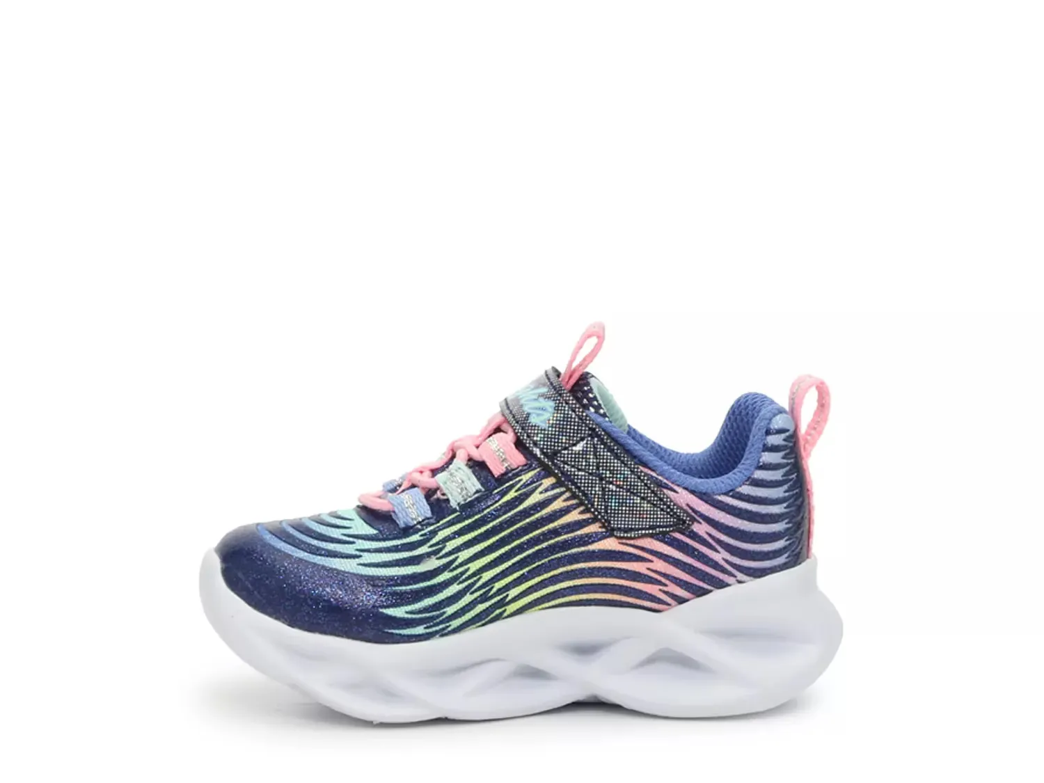 S-Lights Twisty Brights Светящиеся кроссовки - детские Skechers, Navy — фото 3