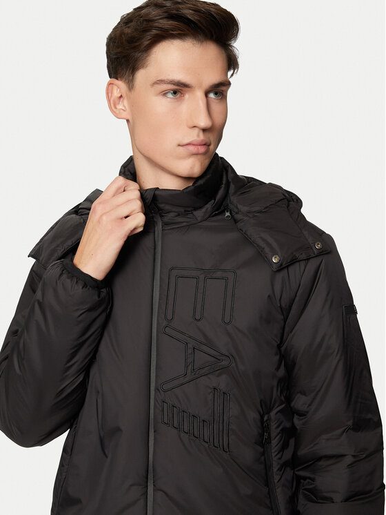 

Пуховик стандартного кроя Ea7 Emporio Armani, черный