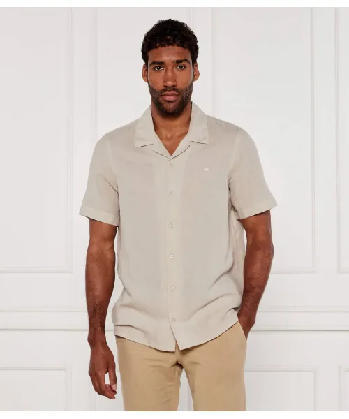 

Льняная рубашка Regular fit Calvin Klein, бежевый