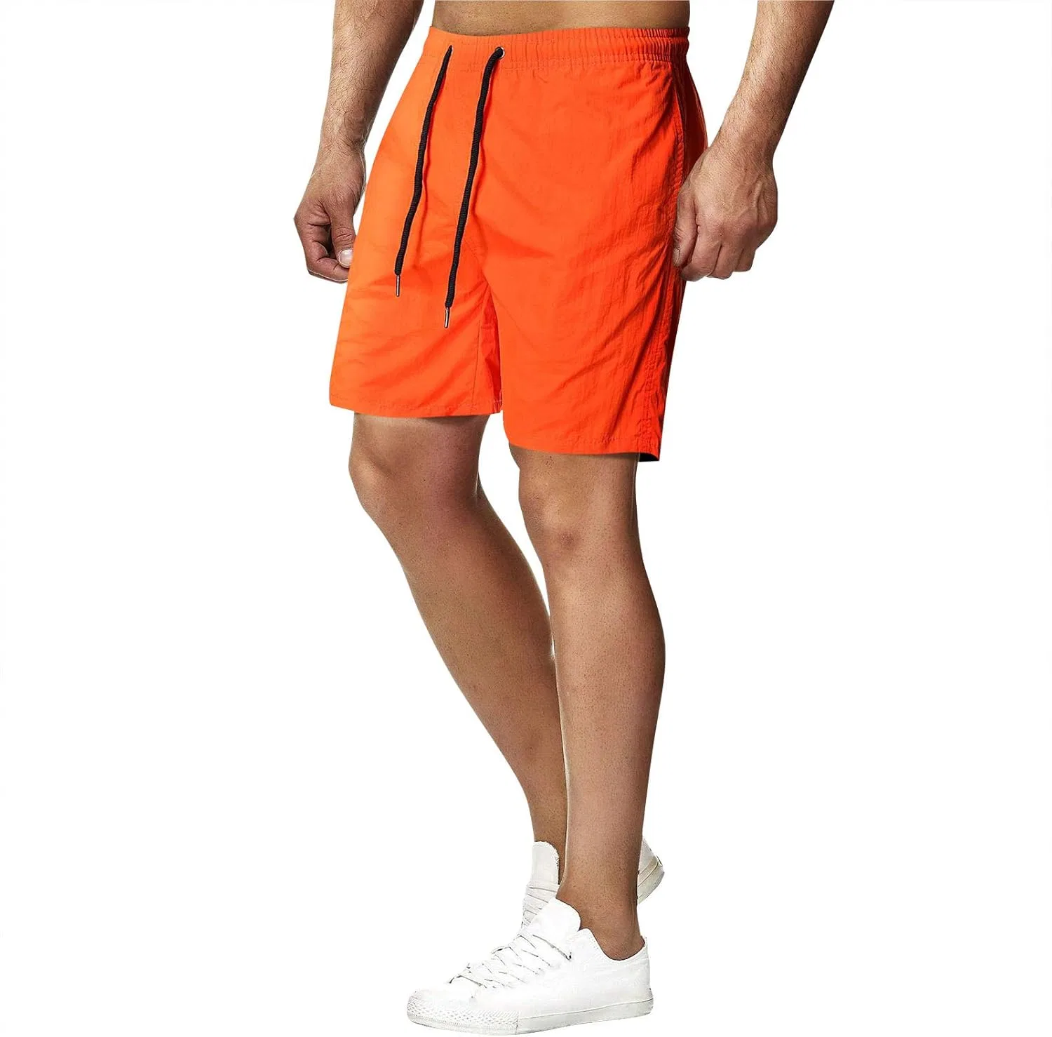 Мужские шорты для бега, быстросохнущие, на эластичном поясе, Orange