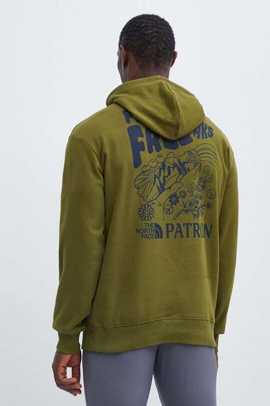 

Хлопковая толстовка The North Face, зеленый