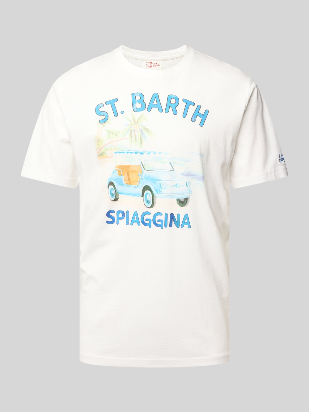 

Футболка с рисунком и эффектным принтом MC2 Saint Barth, белый