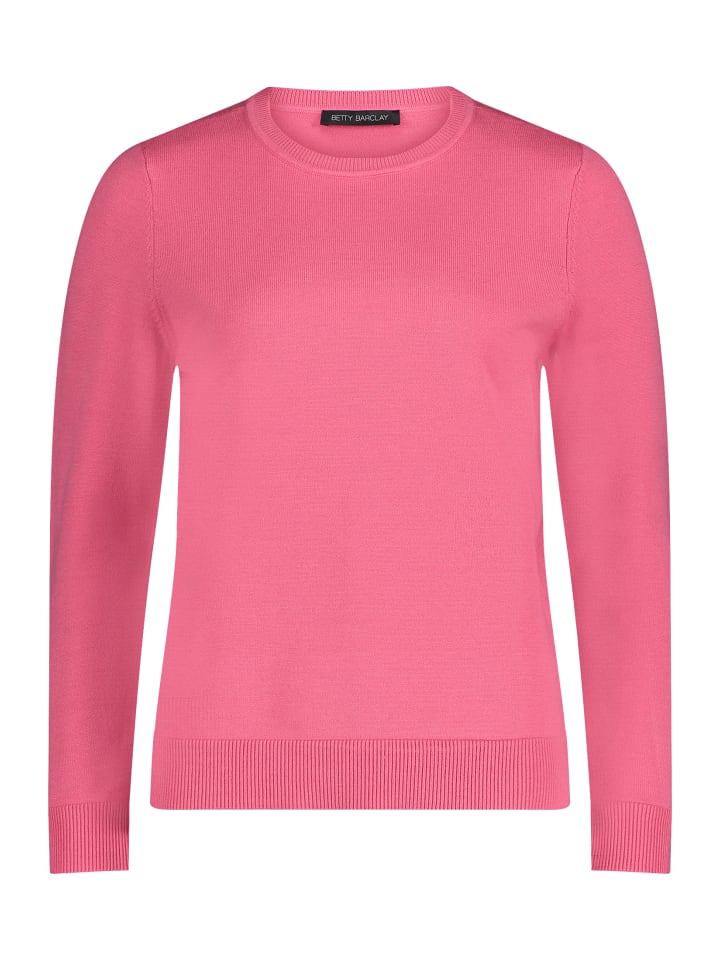 

Базовый розовый вязаный свитер с круглым вырезом Betty Barclay