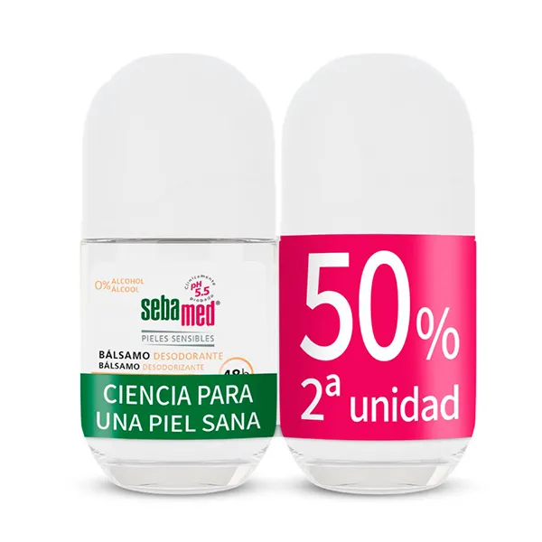 

Дезодорант для чувствительной кожи Duo Roll-On Bálsamo Sebamed, 2 UD