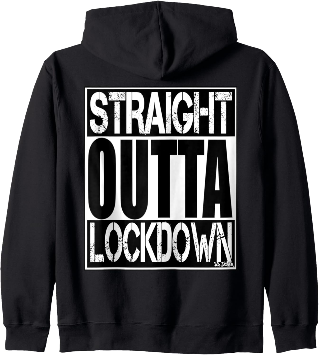 

Забавная хип-хоп толстовка унисекс Straight Outta Lockdown Straight Outta Zip Funny Gift For Men By Jean Olivier, черный