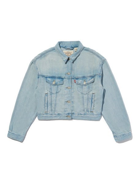 Куртка-тракер SHRUNKEN 90S, светло-индиговый цвет Levi's, Light Indigo - Flat Finish — фото 4