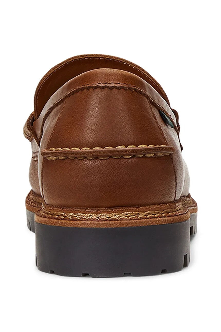 Кожаные мокасины Jett Penny Polo Ralph Lauren, коричневый — фото 4
