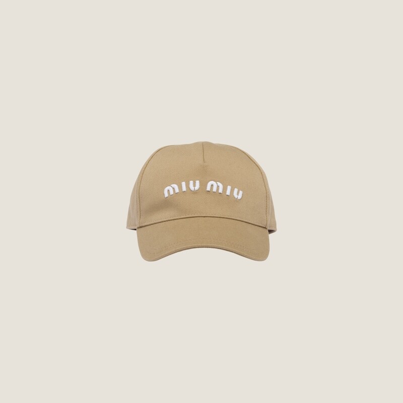 

Хлопковая бейсболка Miu Miu, хаки