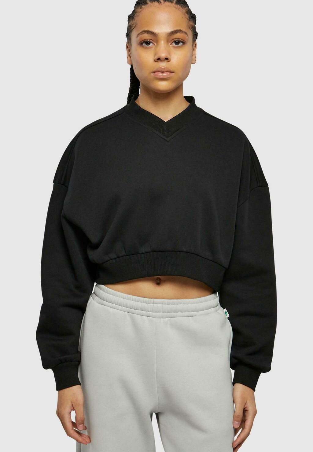 

Толстовка CROPPED V-NECK Urban Classics, цвет black