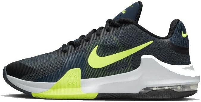 

NIKE Air MAX Impact 4, Three Quarters Tall Man, Black Volt Armory Navy Pure Platinum
