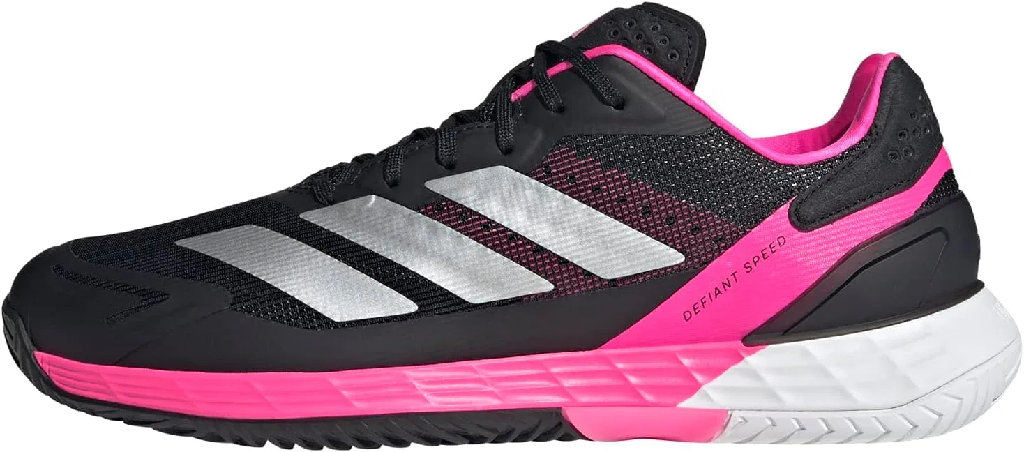 Кроссовки теннисные adidas Defiant Speed 2, Black/Silver Metallic/Lucid Pink