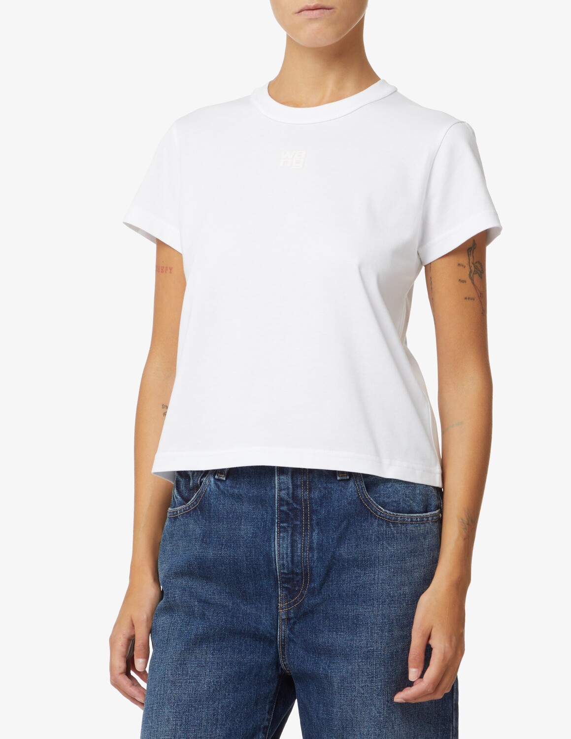 

Футболка с логотипом Fit Essential Alexander Wang, белый