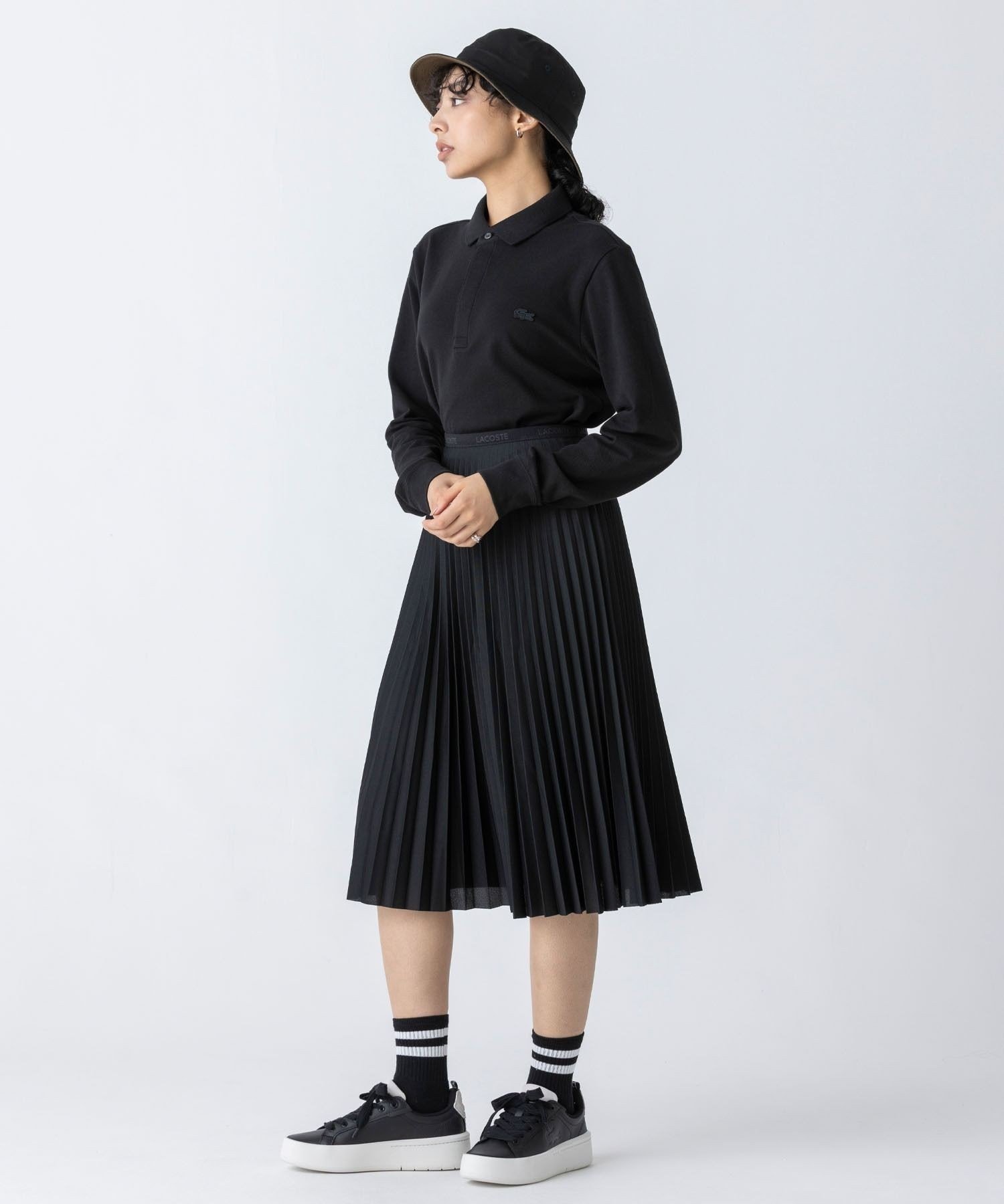 Рубашка-поло с длинными рукавами и планкой спереди LACOSTE, Black — фото 2