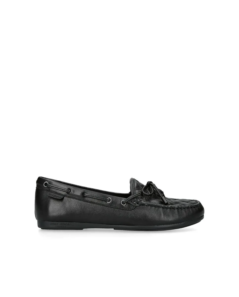 Женские кожаные мокасины черного цвета Kurt Geiger, черный