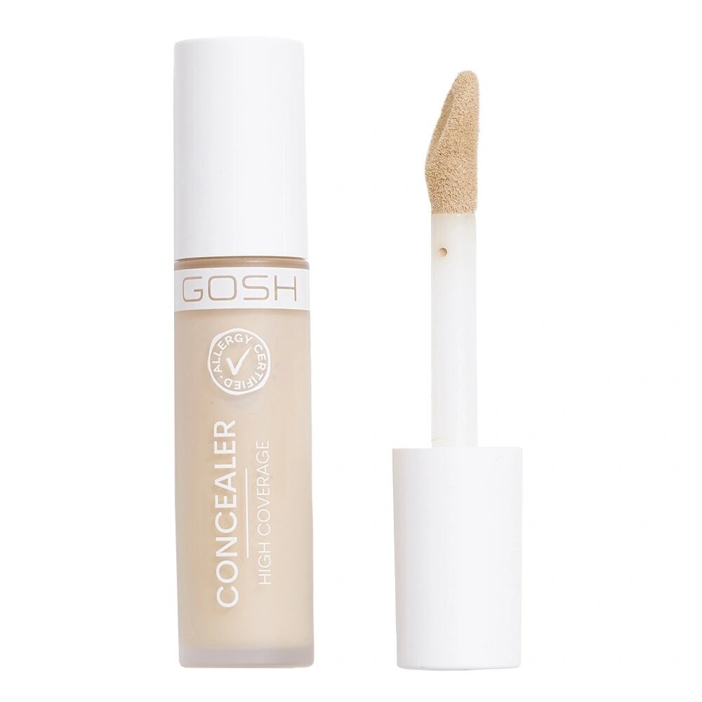 

Gosh, Concealer High Coverage, Плотно закрывающий консилер с аппликатором, оттенок 002 Слоновая кость, 6 мл