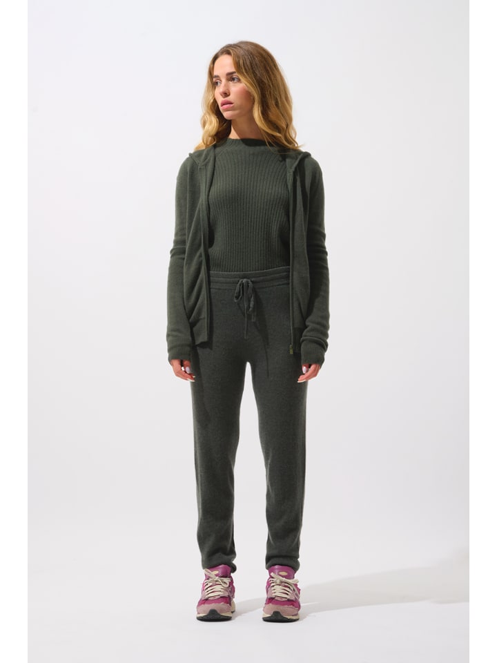 

Кашемировый кардиган "Colombis" цвета хаки AUTHENTIC CASHMERE