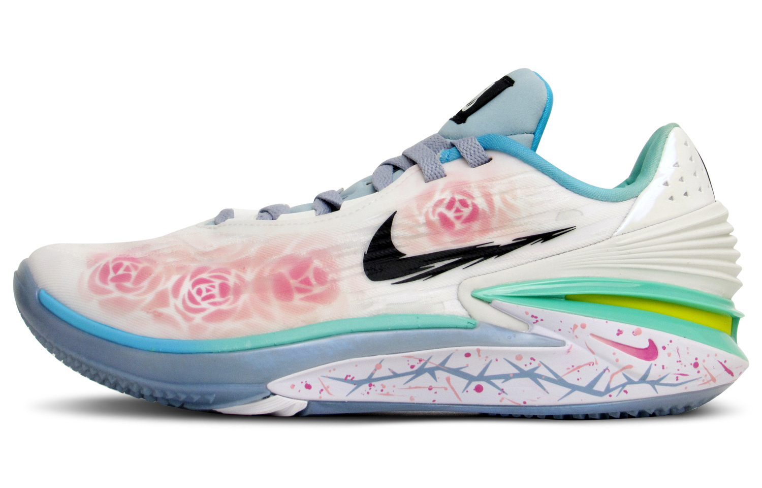 

Nike Air Zoom G.T. Cut 2 Мужские баскетбольные кроссовки низкие бело-розовые противоскользящие износостойкие