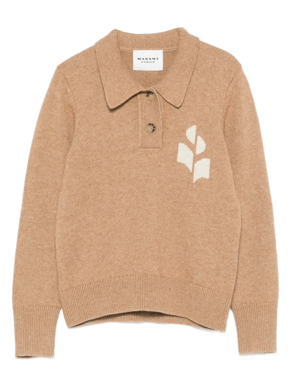 

Свитер с воротником-поло Maison Etoile, нейтральный