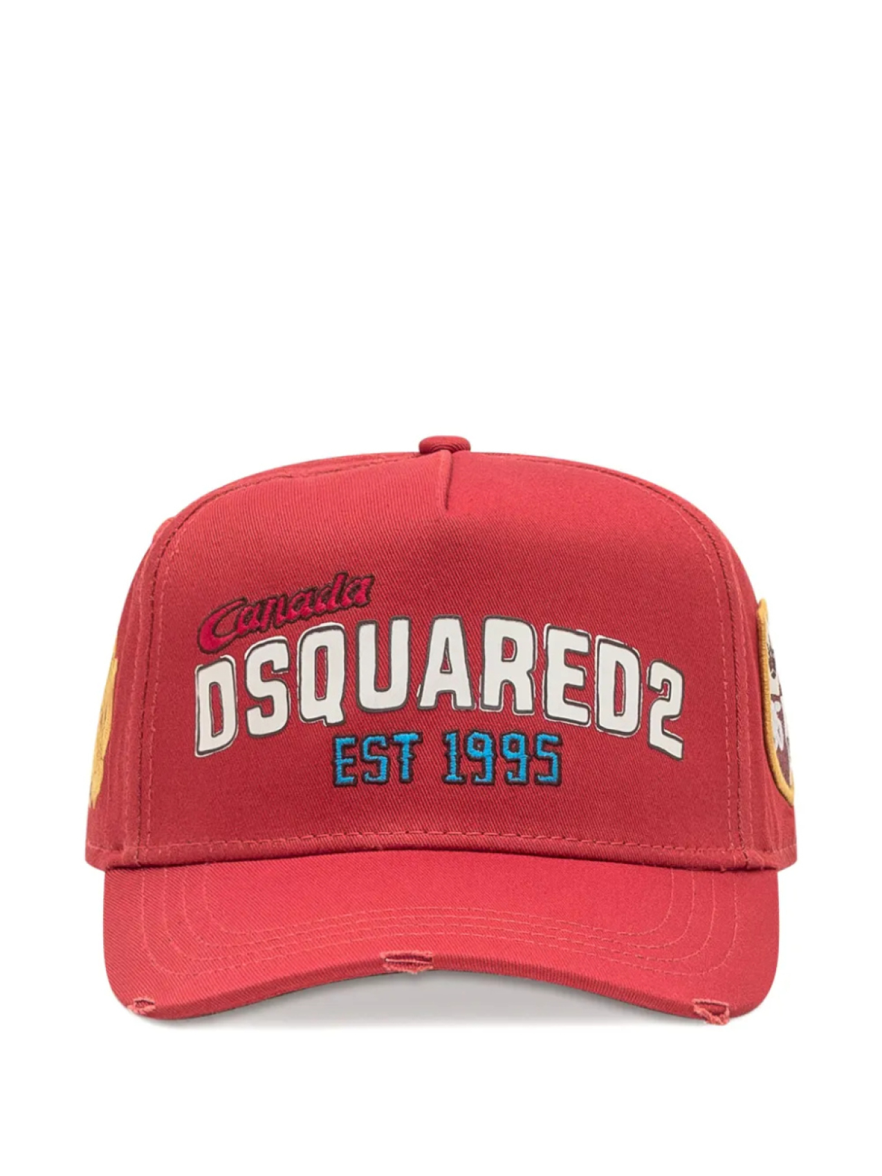 

Бейсболка с логотипом DSQUARED2 и эффектом потертости, красный
