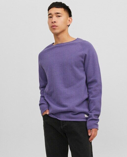 

Мужской свитер с круглым вырезом Jack & Jones, фиолетовый