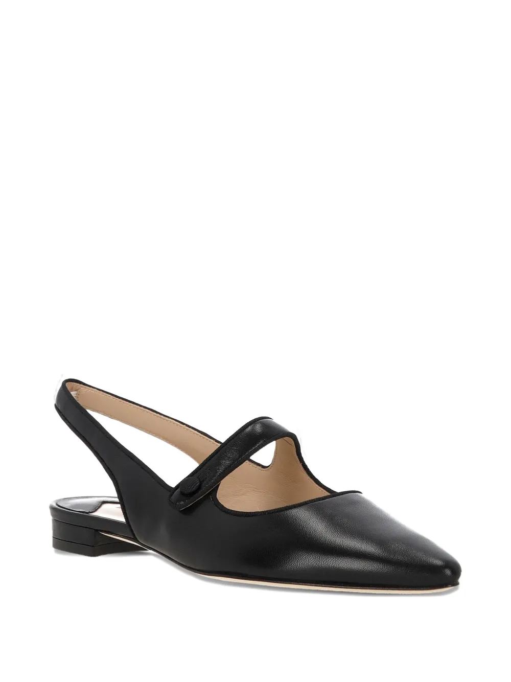 Балетки с открытой пяткой Manolo Blahnik, черный — фото 2