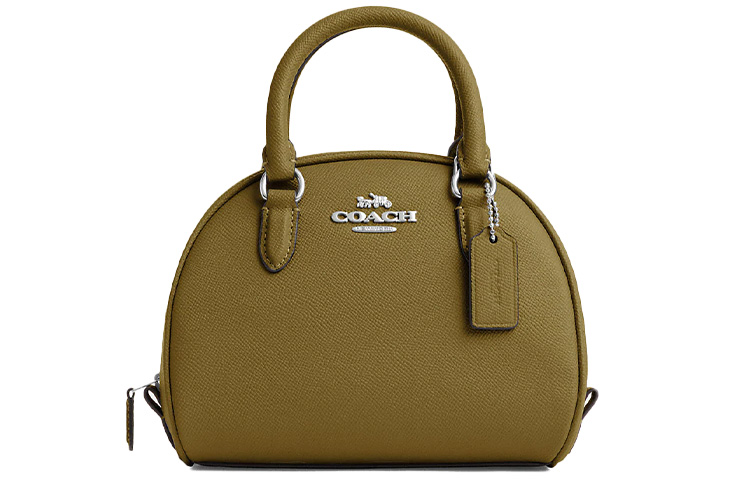 

Сумка Sydney Cross Grain Leather Dome, сумка через плечо, кроссбоди, маленькая женская сумка umber COACH