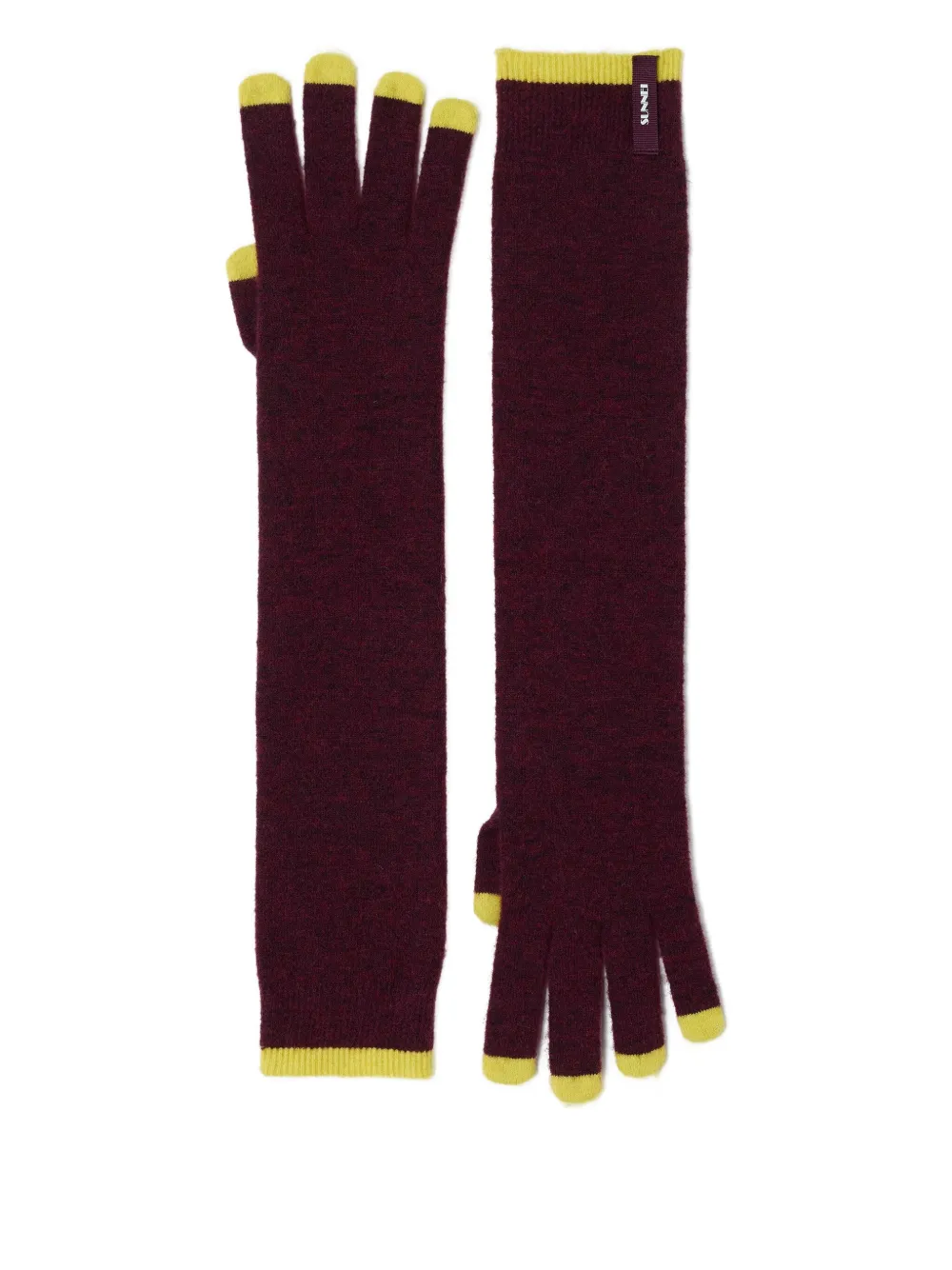 

Вязаные перчатки без пальцев Sunnei, красный