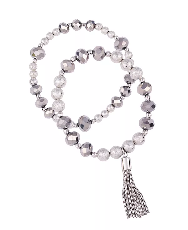 

Браслеты из смешанных драгоценных камней, набор из 2 штук T Tahari, silver-tone