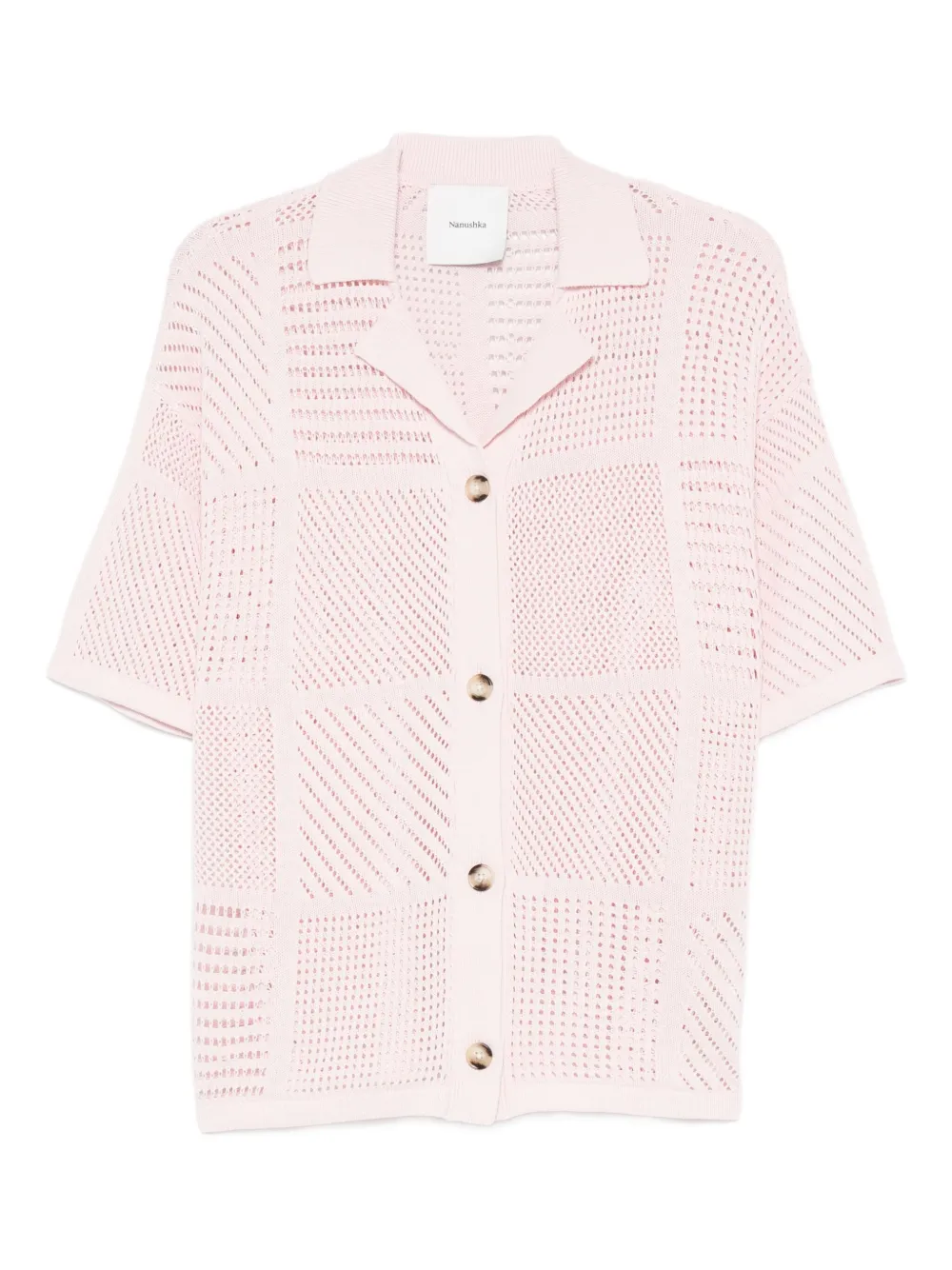

Трикотажная рубашка Nanushka, розовый
